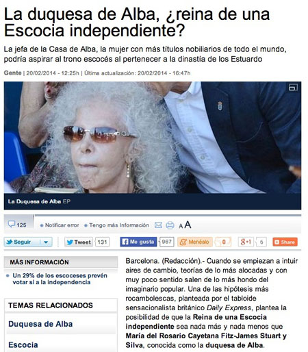 la vanguardia duqesa de alba reina de escocia