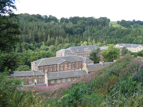 Vista del complejo de New Lanark
