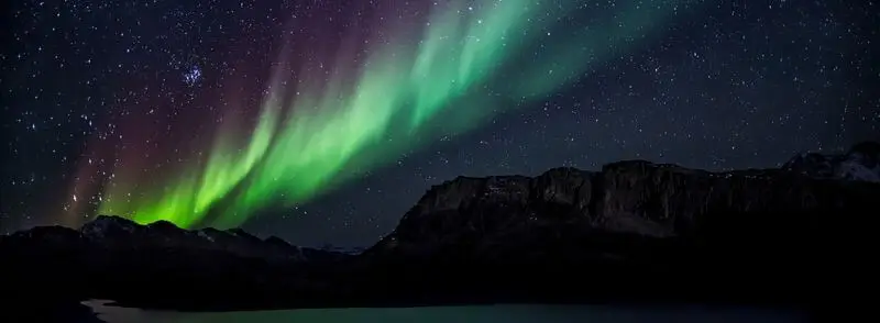 Vista de una aurora boreal