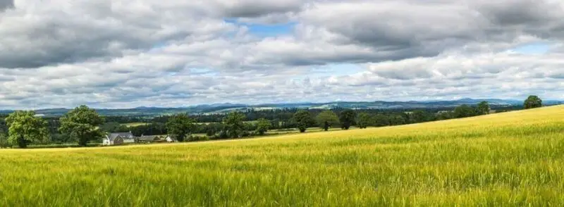 Vista de las Lowlands o Tierras Bajas de Escocia