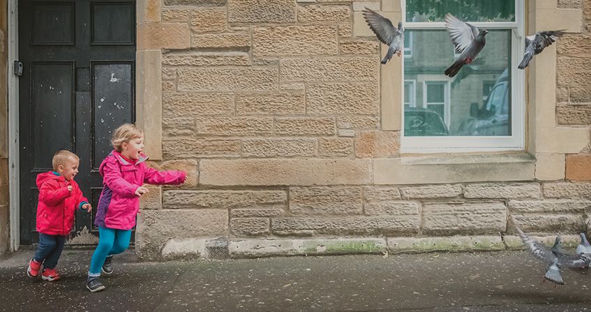Niños en Edimburgo