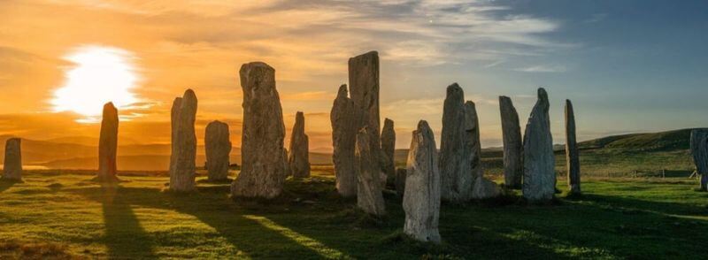 Callanish stones en la Isla de Lewis en Escocia, Reino Unido