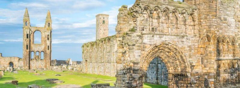 Ruinas de la Catedral de Saint Andrews en Fife, Escocia