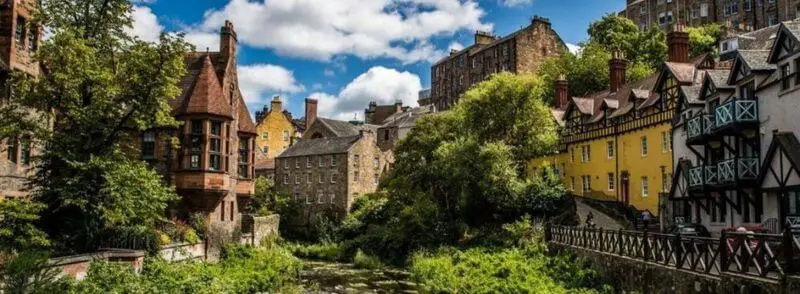 Dean Village en Edimburgo, Escocia