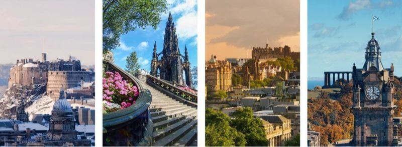 Paisajes de Edimburgo en las diferentes estaciones del año