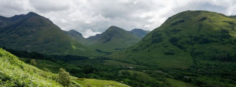 valle-glencoe-escocia Vista del valle de Glencoe en Escocia
