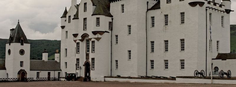 Exterior del Castillo de Blair en Escocia