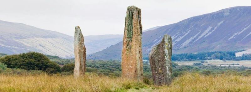 Piedras de Machrie Moor en la Isla de Arran en Escocia