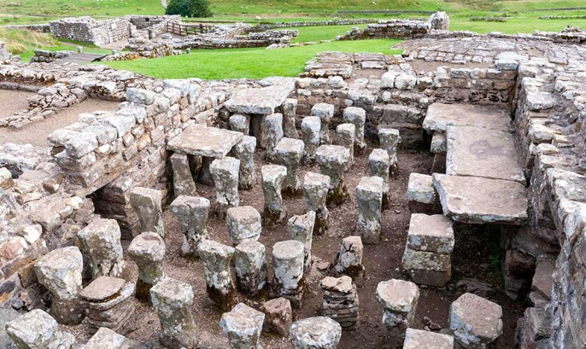 Campamento romano en el tour al Muro de Adriano