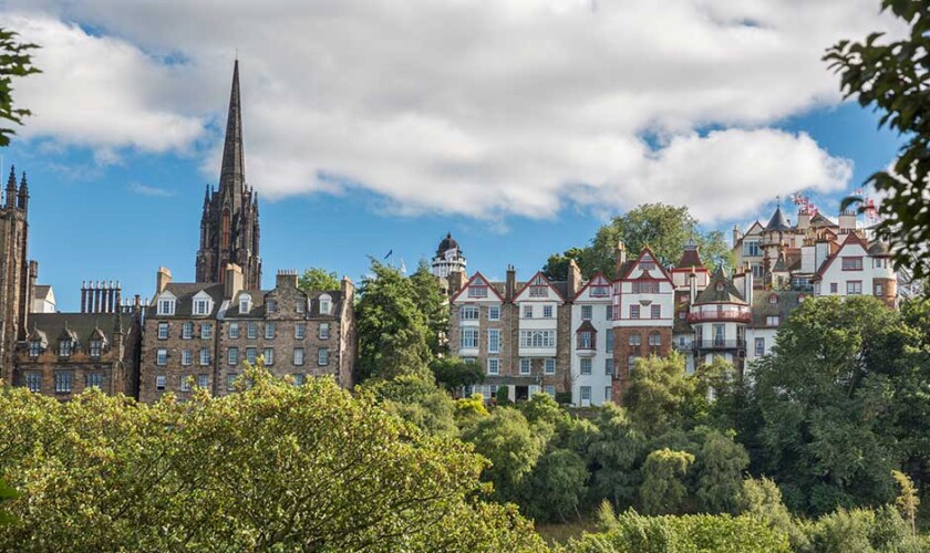La Old Town vista desde la New Town de Edimburgo