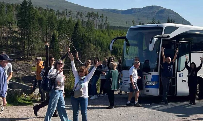 Parada durante el tour