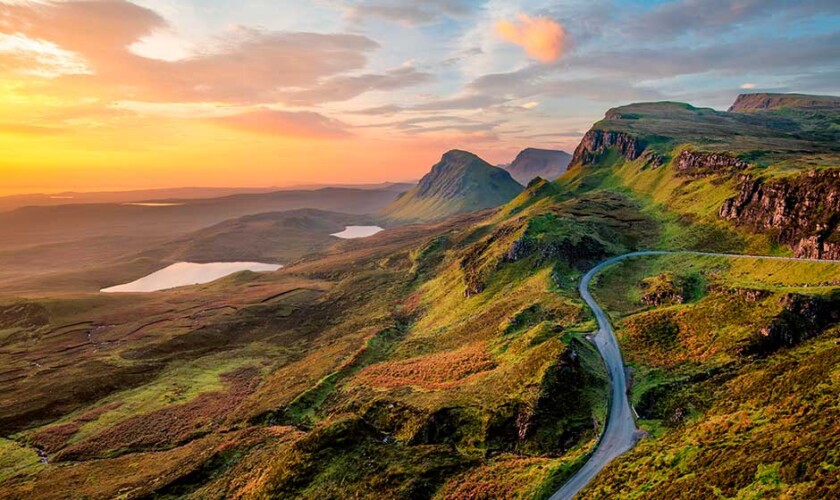 Carreteras en la isla de Skye