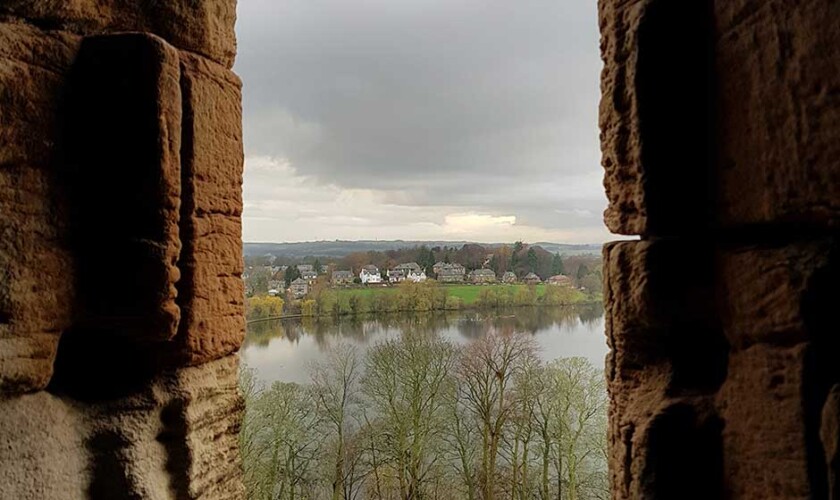 Vista del pueblo desde el palacio de Linlithgow
