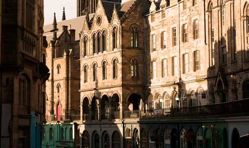 calles de Edimburgo durante el tour de Harry Potter